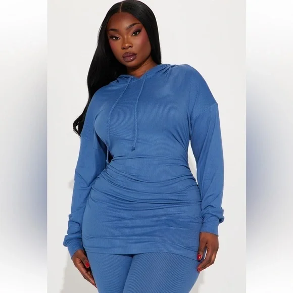 Fashion Nova 3X Time is right legging set Denim color blue - Picture 2 of 4